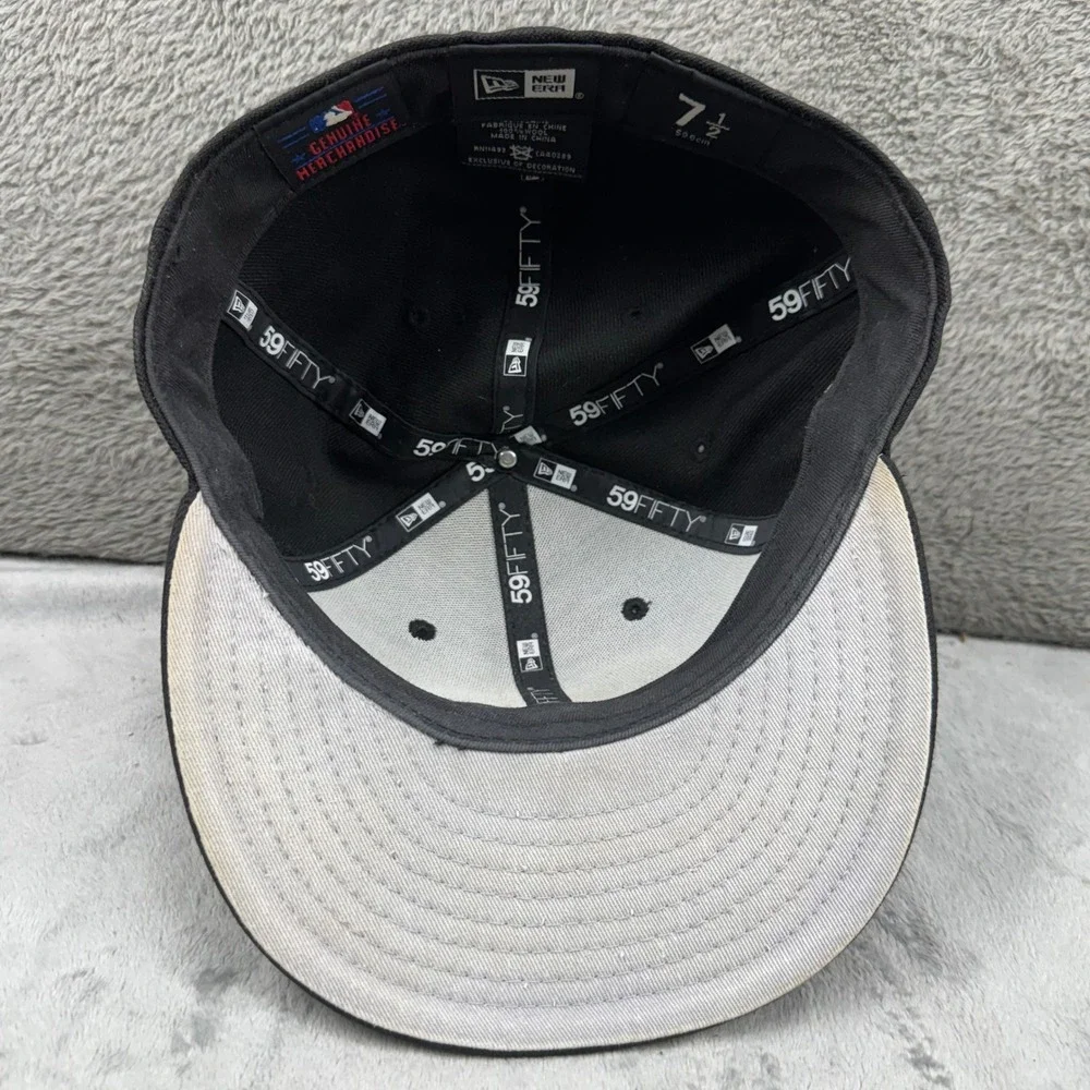 New Era 59FIFTY Arizona Diamondbacks Hat‎ Men 7 1/2 Black Excellent MLB Fitted